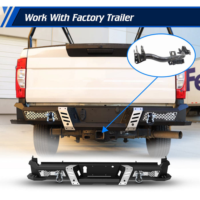 WOLFSTORM Rear Bumper for 2017-2022 Ford F-250 Super Duty - WOLFSTORM