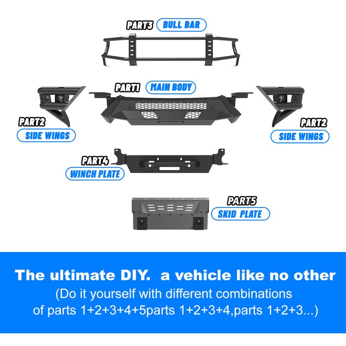 WOLFSTORM Modular Front Bumper for 2019-2024 Ram 1500 Model