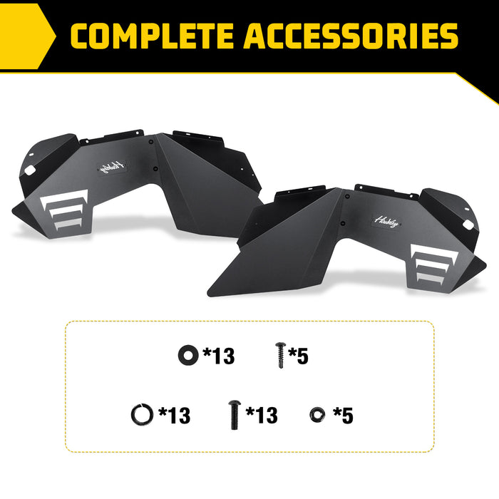 HAWKLEY – protections intérieures contre les éclaboussures, doublures de garde-boue pour Jeep Wrangler 2008 – 2017 JK/JKU