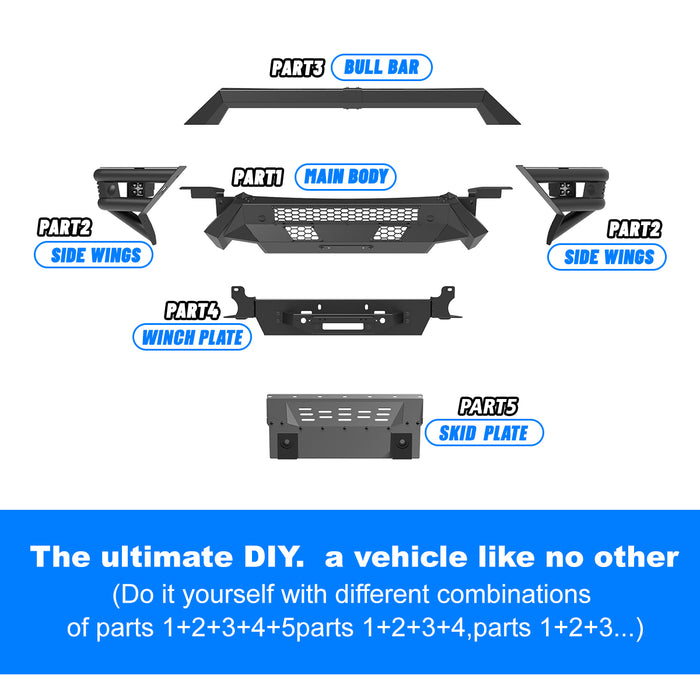 WOLFSTORM Modular Front Bumper for 2019-2024 Ram 1500 Model