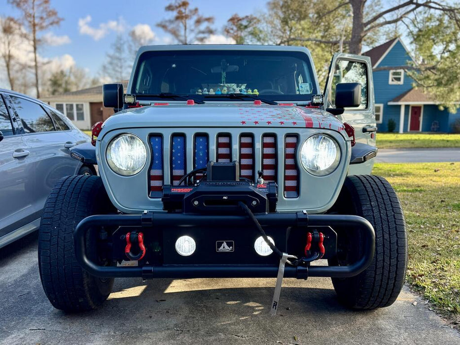 Front Bumper for 2007-2018 Jeep JK / 2018-2024 Jeep Wrangler JL/JLU / 2019-2024 Jeep JT with Winch Plate