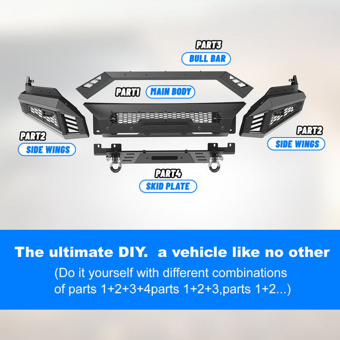 WOLFSTORM Pare-chocs avant pour camionnette tout-terrain Dodge RAM 1500 2013-2024