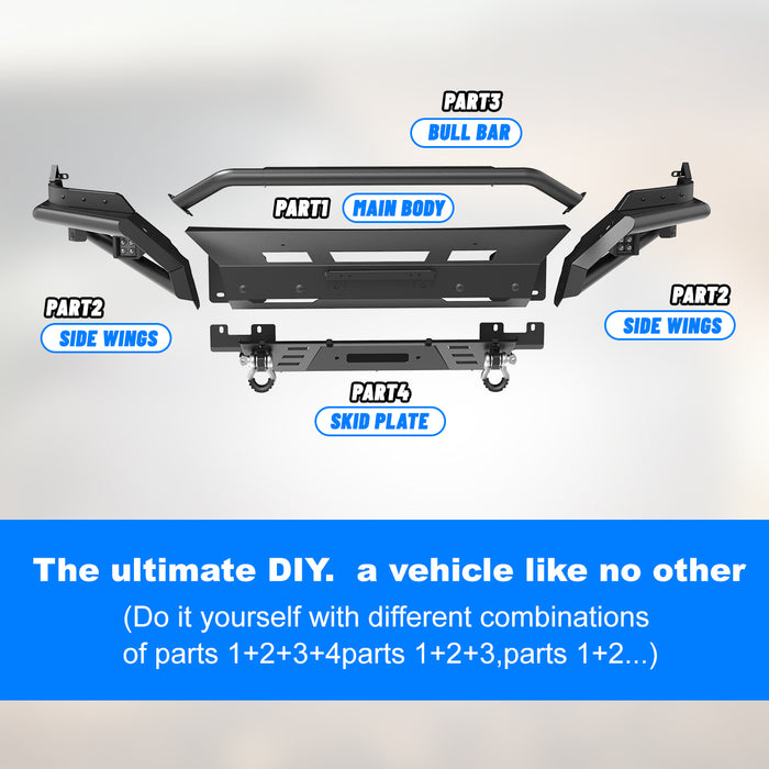 WOLFSTORM Pare-chocs avant pour camionnette tout-terrain Dodge RAM 1500 2013-2024