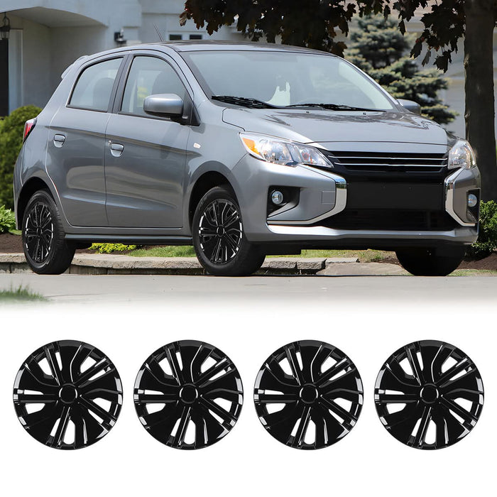 WOLFSTORM 4-Pack 14 Inch Wheel Rim Cover Hubcaps for 2014-2025 Mitsubishi Mirage