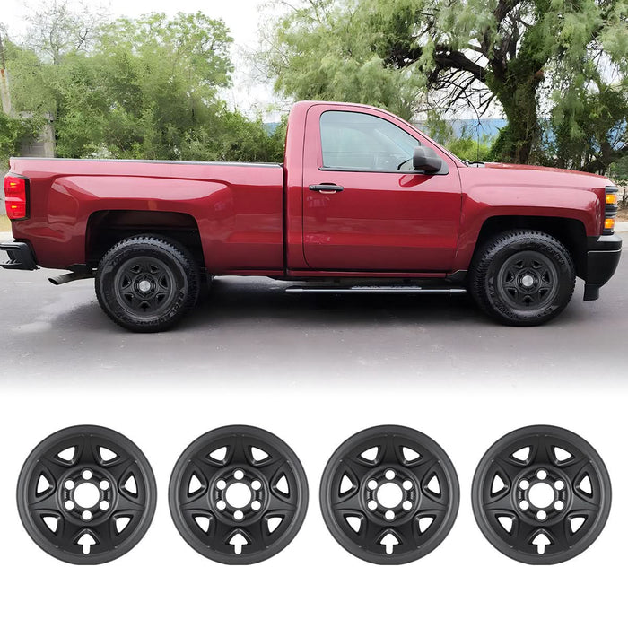 WOLFSTORM 4-Pack 17 Inch Wheel Rim Cover Hubcaps for 2014-2018 Chevy Silverado 1500