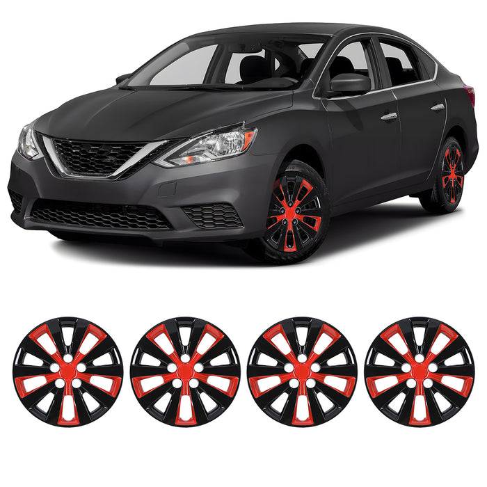 WOLFSTORM 16 Inch Hubcaps Wheel Cover Fit for 2013-2019 NISSAN SENTRA and 2011-2017 NISSAN LEAF