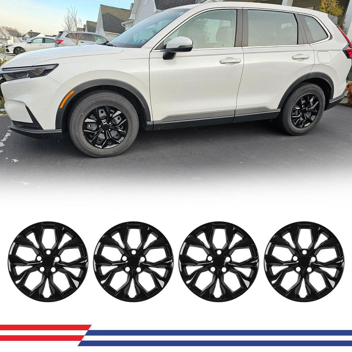 WOLFSTORM 17 Inch Hubcaps Fit for 2023-2025 HONDA CR-V LX Model, Set of 4 Wheel Covers, PP Material Wheel Rim Covers for Steel Wheels, Snap-On Installation, 17 Inch Silver Lacquer 4-Piece
