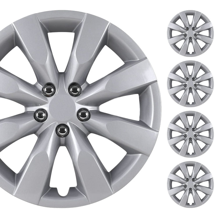 WOLFSTORM 4-Pack 16 Inch Wheel Rim Cover Hubcaps for 2014-2016 TOYOTA COROLLA（With Bolts）
