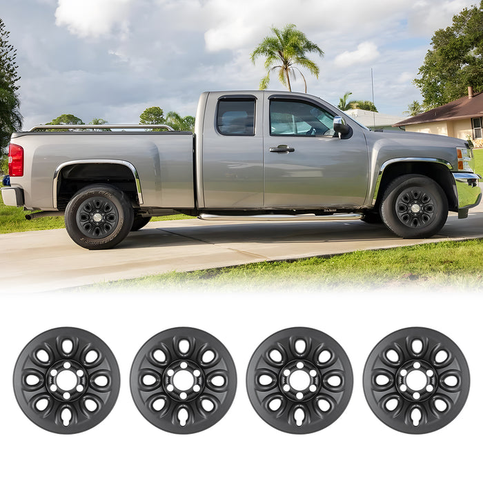 WOLFSTORM 4-Pack 17 Inch Wheel Rim Cover Hubcaps for 2005-2013 Chevy Silverado 1500
