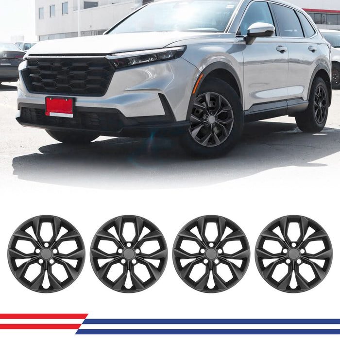 WOLFSTORM 17 Inch Hubcaps Fit for 2023-2025 HONDA CR-V LX Model, Set of 4 Wheel Covers, PP Material Wheel Rim Covers for Steel Wheels, Snap-On Installation, 17 Inch Silver Lacquer 4-Piece