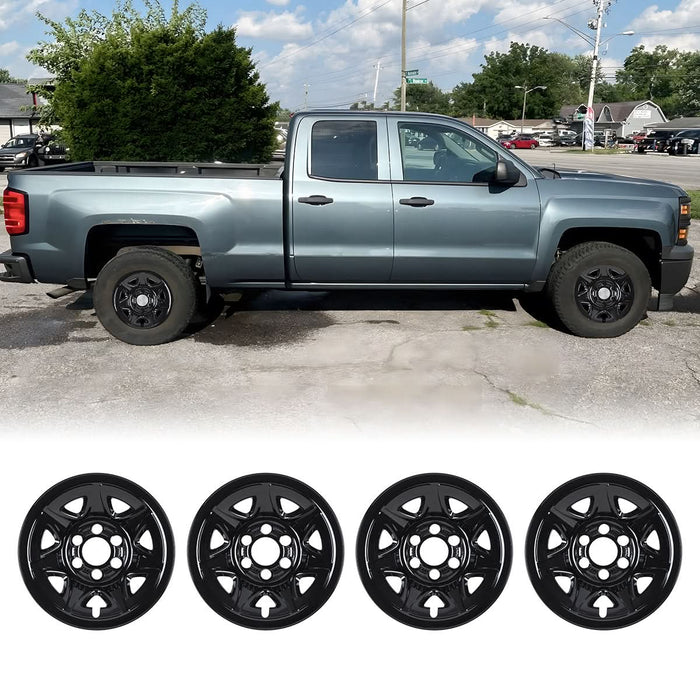 WOLFSTORM 4-Pack 17 Inch Wheel Rim Cover Hubcaps for 2014-2018 Chevy Silverado 1500