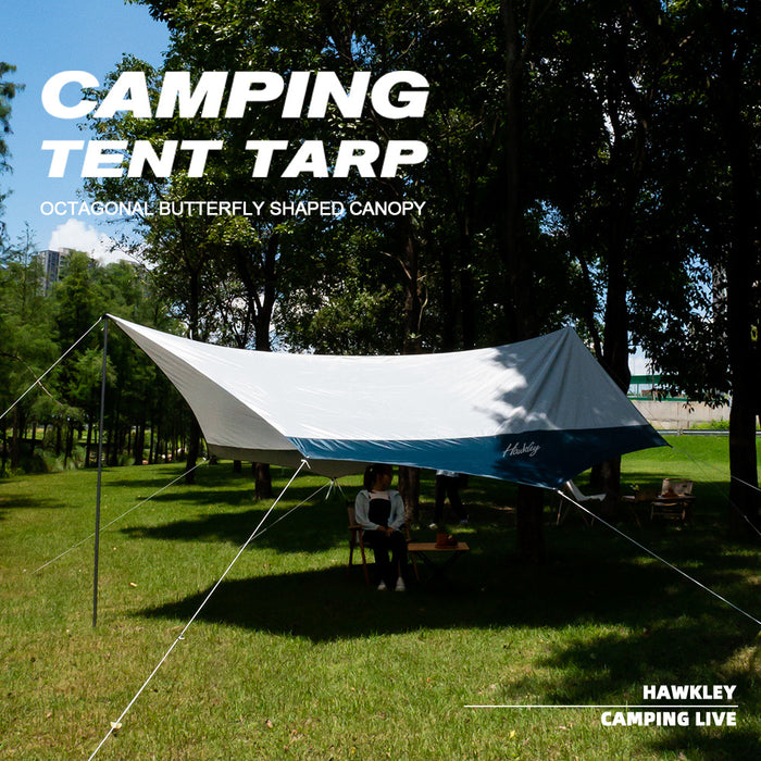HAWKLEY Octagonal Canopy Camping Tent Tarps - WOLFSTORM