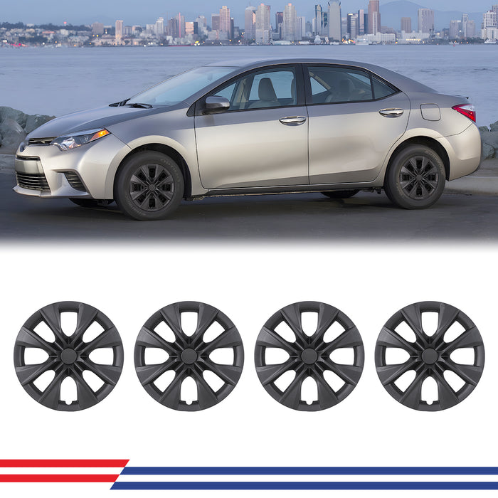 WOLFSTORM 4-Pack 15 Inch Wheel Rim Cover Hubcaps for 2009-2019 TOYOTA COROLLA