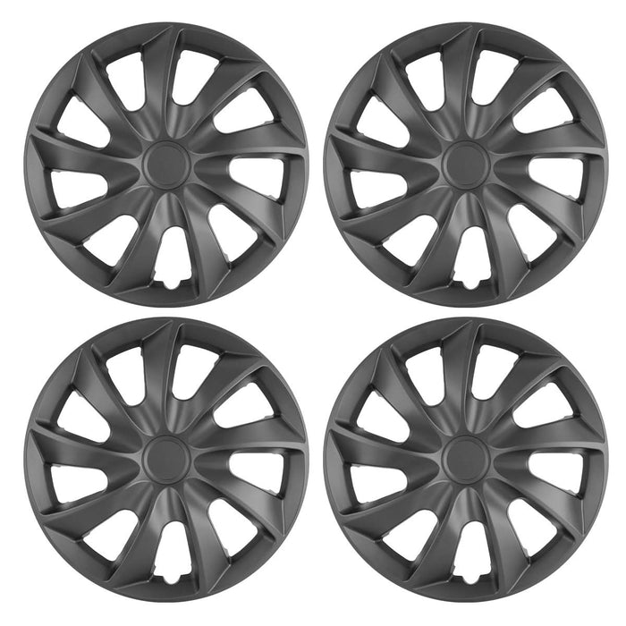 WOLFSTORM 4-Pack 13 Inch Universal Hubcaps for Steel Wheel Rims Cover
