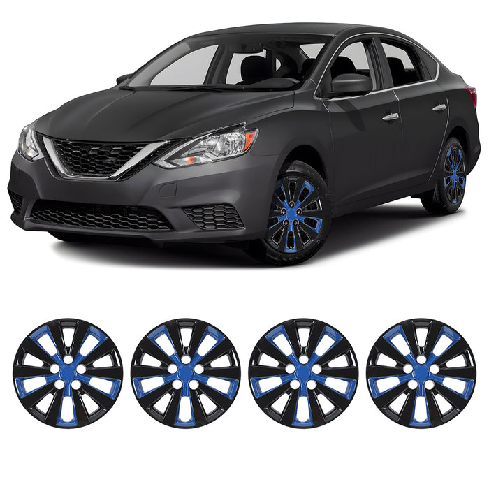 WOLFSTORM 16 Inch Hubcaps Wheel Cover Fit for 2013-2019 NISSAN SENTRA and 2011-2017 NISSAN LEAF