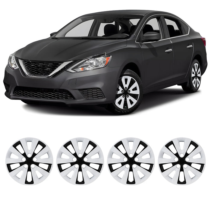 WOLFSTORM 16 Inch Hubcaps Wheel Cover Fit for 2013-2019 NISSAN SENTRA and 2011-2017 NISSAN LEAF