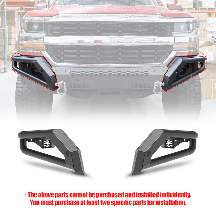 WOLFSTORM Front Bumper for 2016-2018 Chevy Silverado 1500