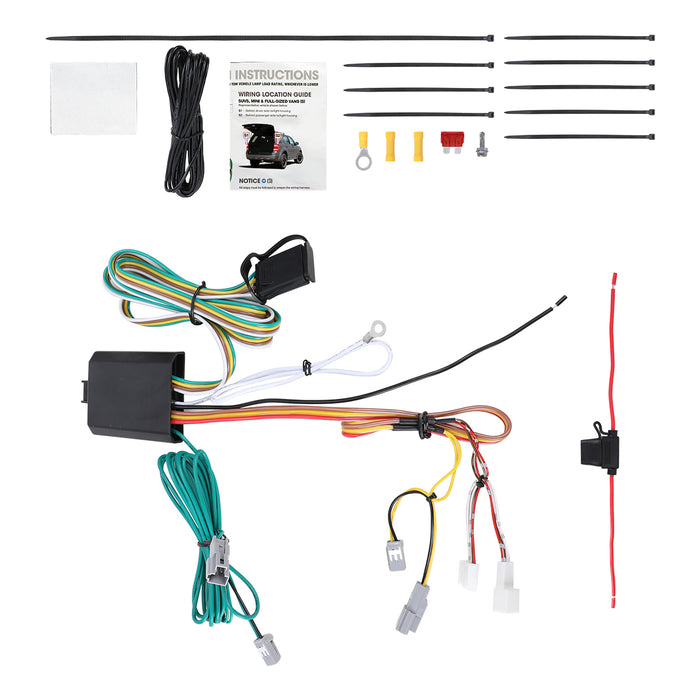 4-Pin Trailer Wiring Harness, Fits for 2015-2020 Toyota Sienna & 2011-2014 Toyota Sienna From Wolfstorm