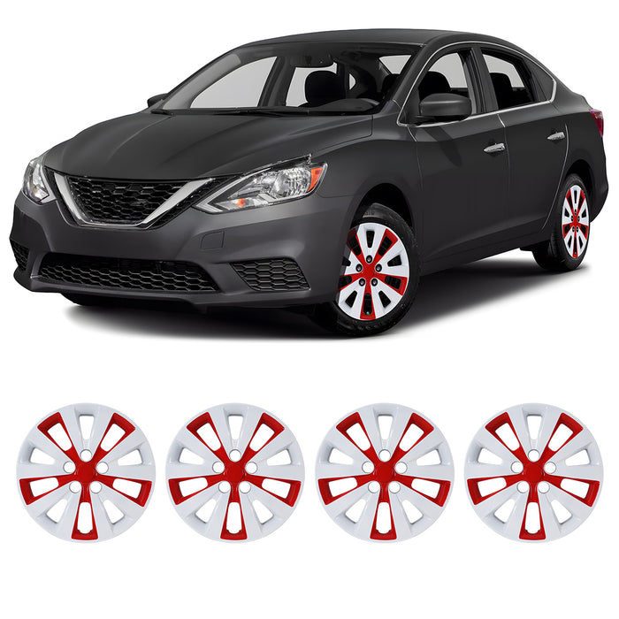 WOLFSTORM 16 Inch Hubcaps Wheel Cover Fit for 2013-2019 NISSAN SENTRA and 2011-2017 NISSAN LEAF