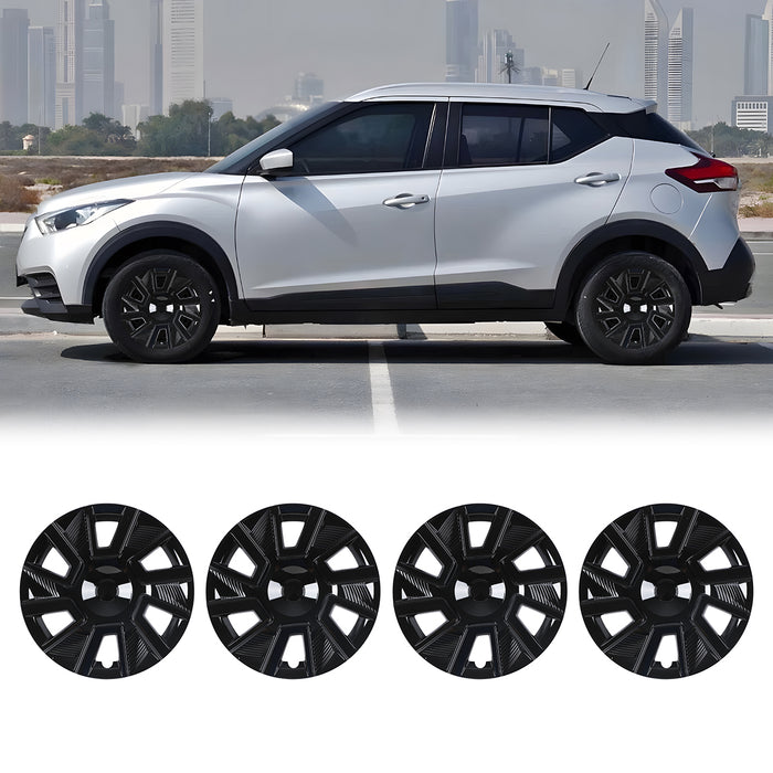 WOLFSTORM 4-Pack 16 Inch Wheel Rim Cover Hubcaps for 2018-2025 Nissan Kicks