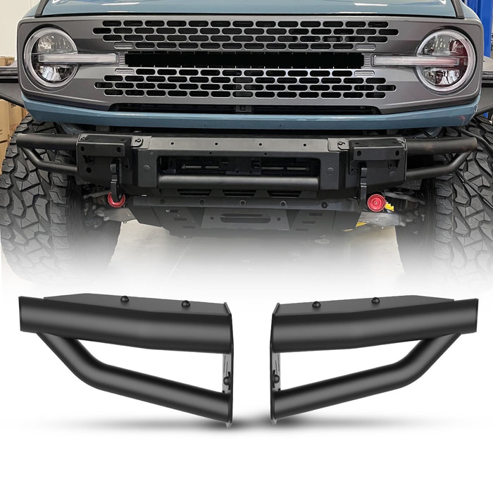 Parachoques delantero WOLFSTORM Ford Bronco con placa de cabrestante, orificio de montaje del sensor y soporte para placa de matrícula