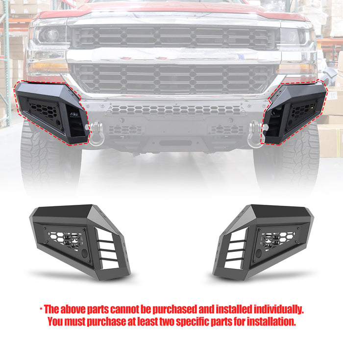 WOLFSTORM Front Bumper for 2016-2018 Chevy Silverado 1500