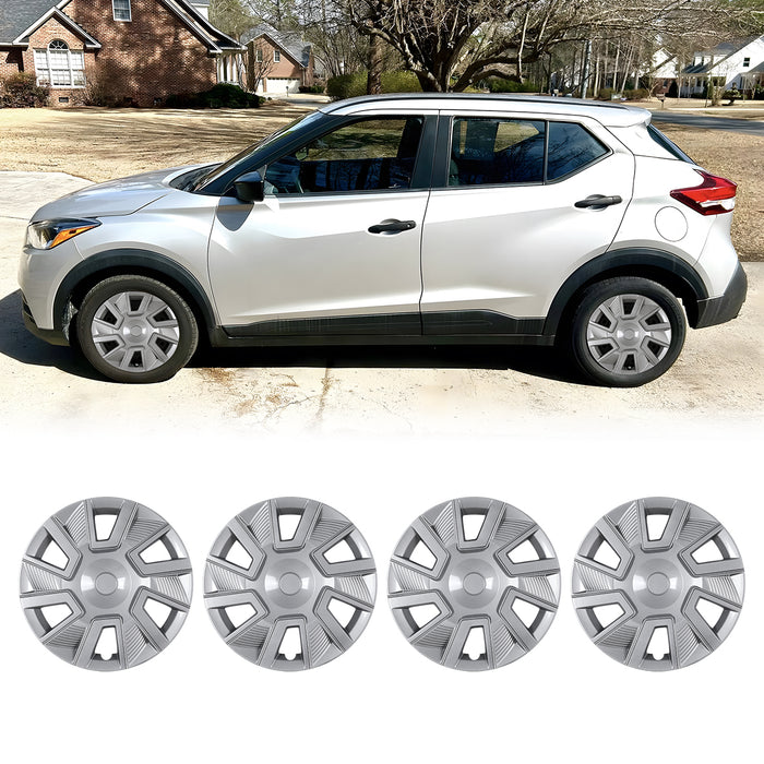 WOLFSTORM 4-Pack 16 Inch Wheel Rim Cover Hubcaps for 2018-2025 Nissan Kicks