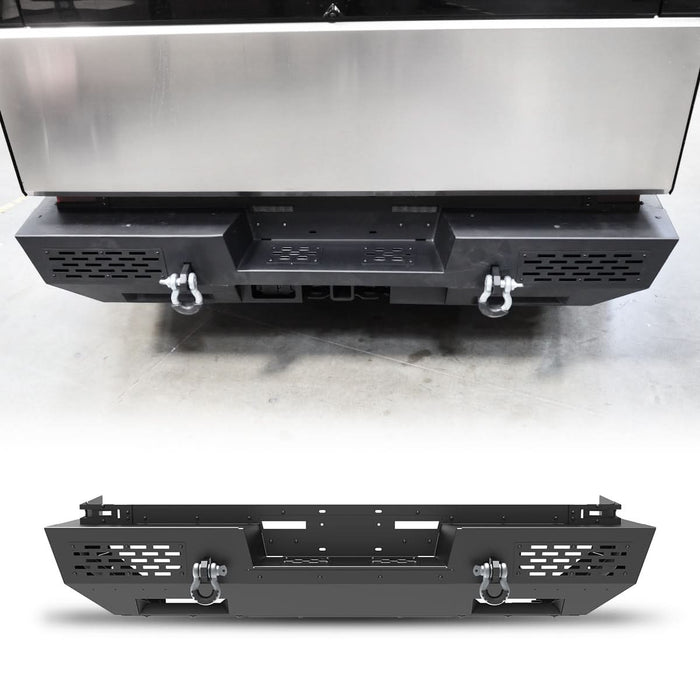 Front Bumper Assembly Fits for 2024 2025 Tesla Cybertruck, A Set of 2 D-Rings Included, Optional Side Wings, Skid Plate, Rear Bumper