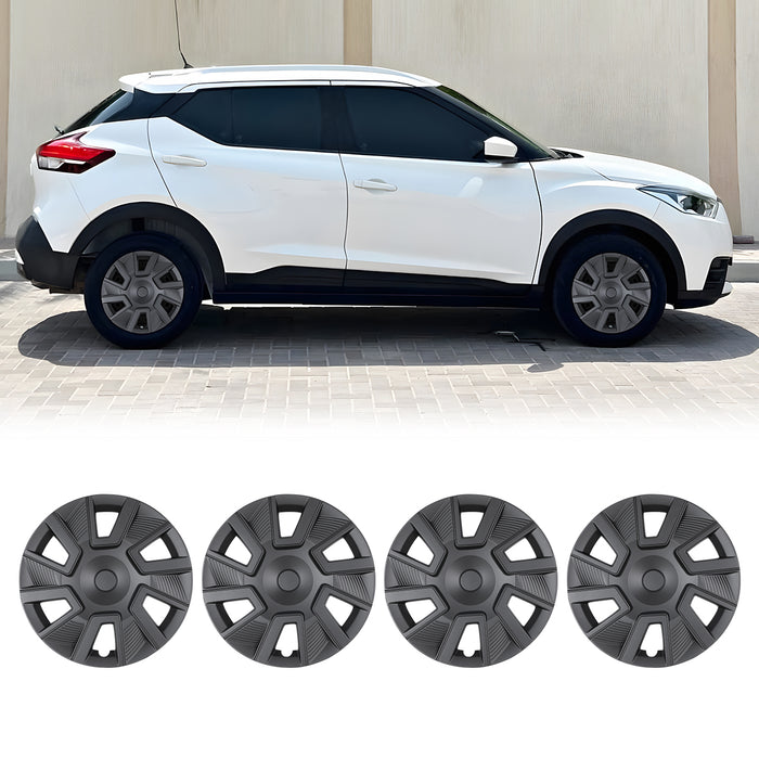 WOLFSTORM 4-Pack 16 Inch Wheel Rim Cover Hubcaps for 2018-2025 Nissan Kicks