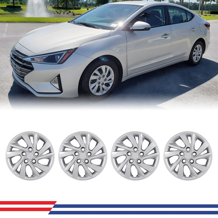 WOLFSTORM 4-Pack 15 Inch Wheel Rim Cover Hubcaps for 2017-2020 Hyundai Elantra Sedan