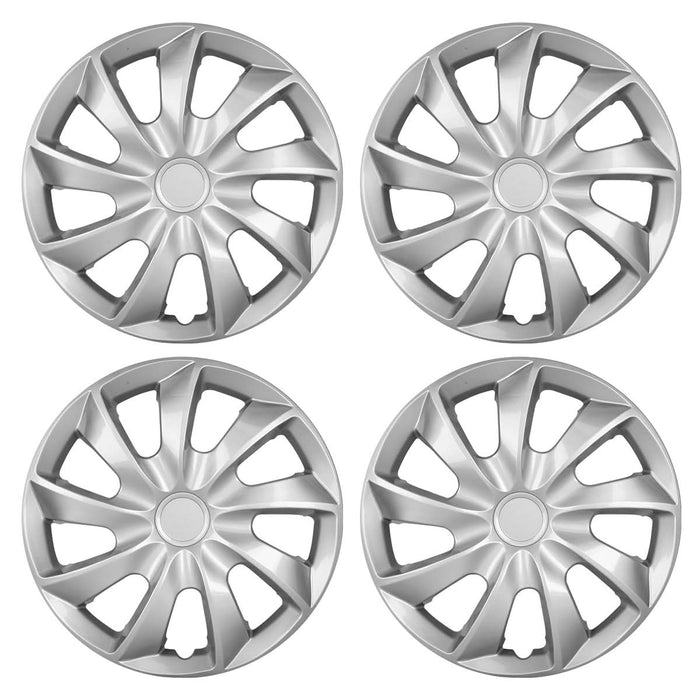 WOLFSTORM 4-Pack 13 Inch Universal Hubcaps for Steel Wheel Rims Cover