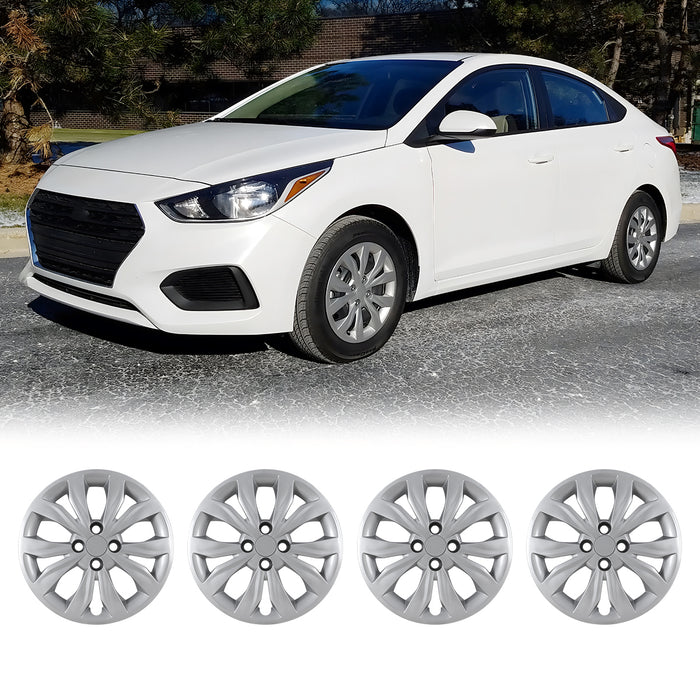 WOLFSTORM 4-Pack 15 Inch Wheel Rim Cover Hubcaps for 2018-2022 HYUNDAI ACCENT SEDAN