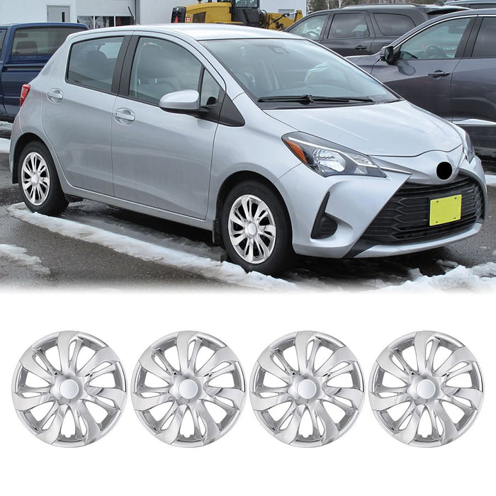 WOLFSTORM 4-Pack 15 Inch Wheel Rim Cover Hubcaps for 2019-2020 TOYOTA YARIS SEDAN