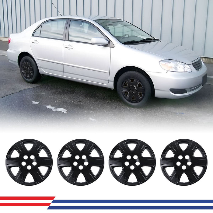WOLFSTORM 4-Pack 15 Inch Wheel Rim Cover Hubcaps for 2005-2008 TOYOTA COROLLA