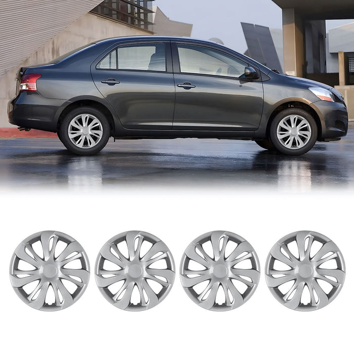 WOLFSTORM 4-Pack 15 Inch Wheel Rim Cover Hubcaps for 2019-2020 TOYOTA YARIS SEDAN