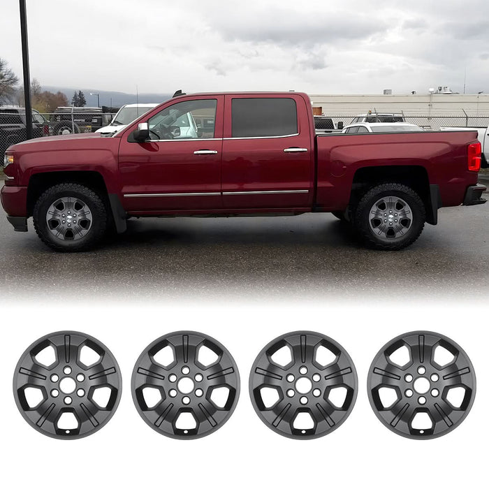 WOLFSTORM 4-Pack 18 Inch Wheel Rim Cover Hubcaps for 2014-2019 Chevy Silverado 1500