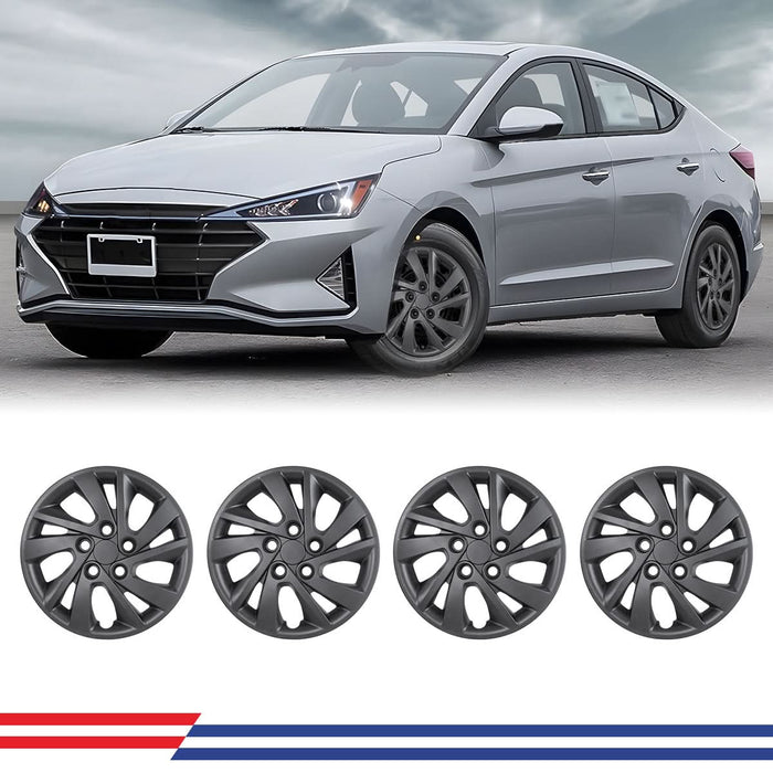 WOLFSTORM 4-Pack 15 Inch Wheel Rim Cover Hubcaps for 2017-2020 Hyundai Elantra Sedan