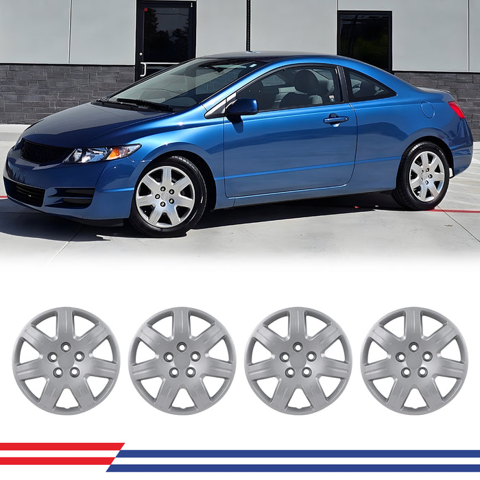 WOLFSTORM 4-Pack 16 Inch Wheel Rim Cover Hubcaps for 2006-2011 Honda Civic