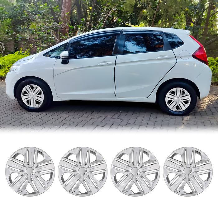 WOLFSTORM 4-Pack 15 Inch Wheel Rim Cover Hubcaps for 2009-2020 HONDA FIT
