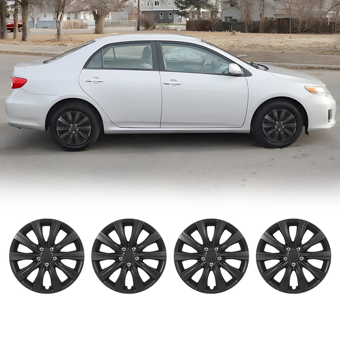 WOLFSTORM 4-Pack 16 Inch Wheel Rim Cover Hubcaps for 2014-2016 TOYOTA COROLLA（With Bolts）