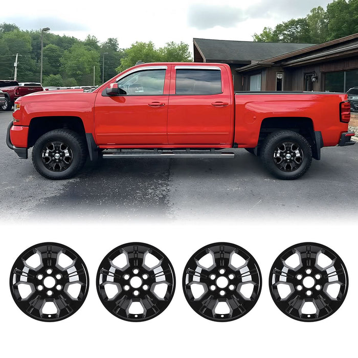 WOLFSTORM 4-Pack 18 Inch Wheel Rim Cover Hubcaps for 2014-2019 Chevy Silverado 1500