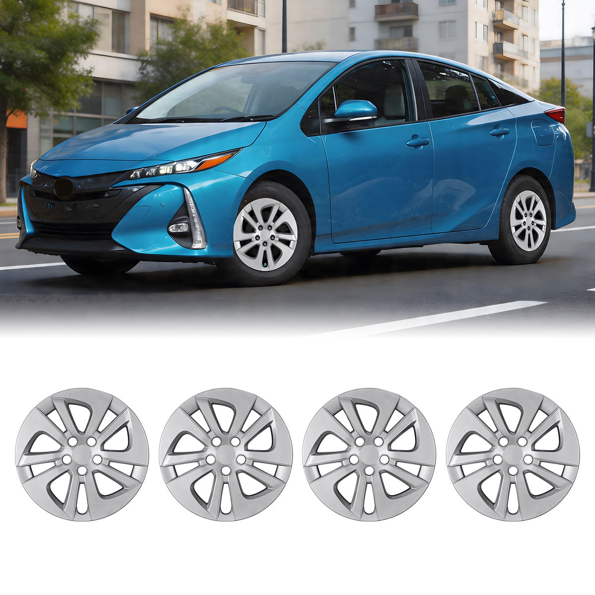 T-DEMND PRO AFM C-HR カロスポ　プリウス等 WOLFSTORM 15 Inch Hubcaps Wheel Cover Fit for 2016-2022 TOYOTA PRIUS/2