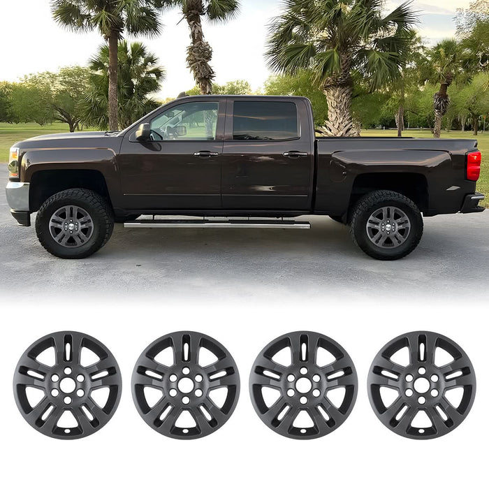 WOLFSTORM 4-Pack 18 Inch Wheel Rim Cover Hubcaps for 2014-2018 Chevy Silverado 1500