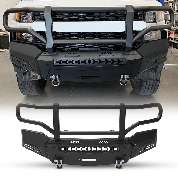 Parachoques delantero WOLFSTORM para camioneta Chevy Silverado 1500 2019-2021