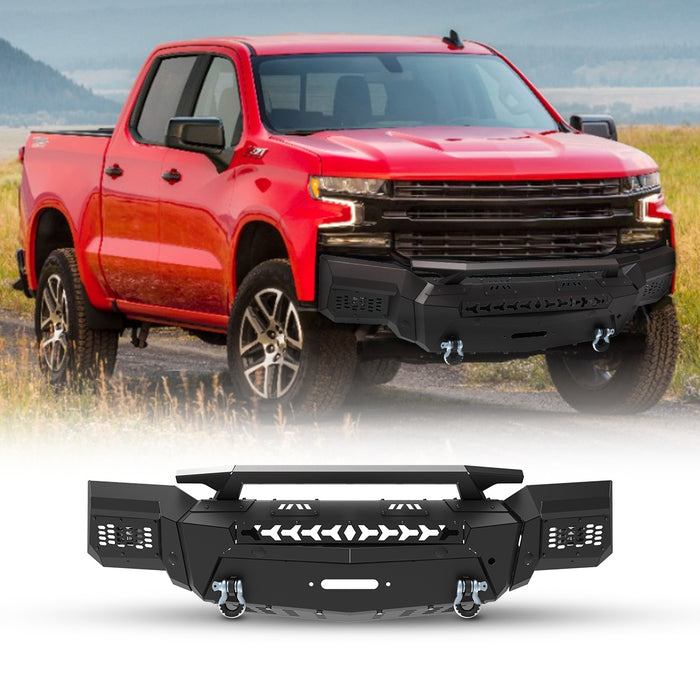 Parachoques delantero WOLFSTORM para camioneta Chevy Silverado 1500 2019-2021