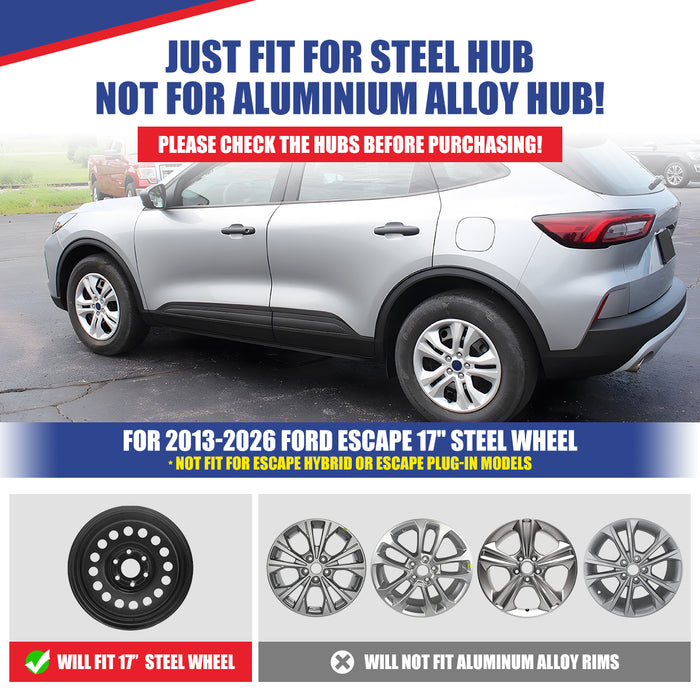 WOLFSTORM 4-Pack 17 Inch Wheel Rim Cover Hubcaps for 2020-2025 Ford Escape