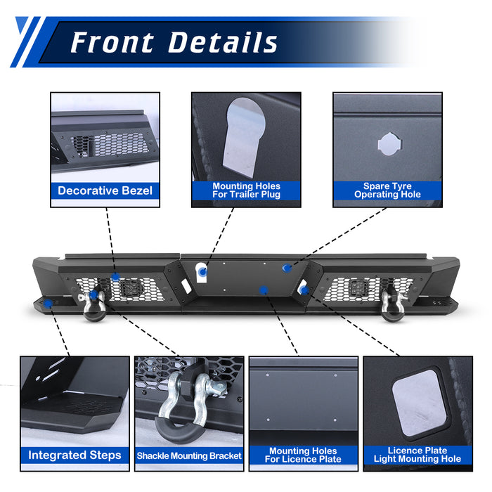 WOLFSTORM Rear Bumper For 2015-2020 Ford F-150 Pickup - WOLFSTORM