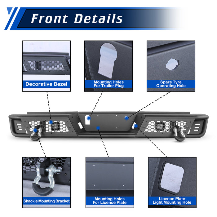 WOLFSTORM Rear Bumper for 2015-2020 Ford F-150