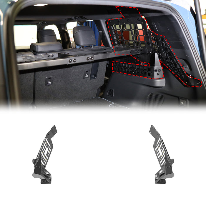 WOLFSTORM Modular Storage System for 2024-2025 Toyota Land Cruiser | Rear Window Flank Panel, Storage Pockets & Cargo Basket Bundle