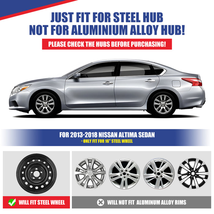 WOLFSTORM 4-Pack 16 Inch Wheel Rim Cover Hubcaps for 2013-2018 Nissan Altima Sedan